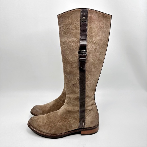 Bussola Sevilla Taupe Tall Leather Suede Riding Boots SZ 36 - Picture 9 of 10